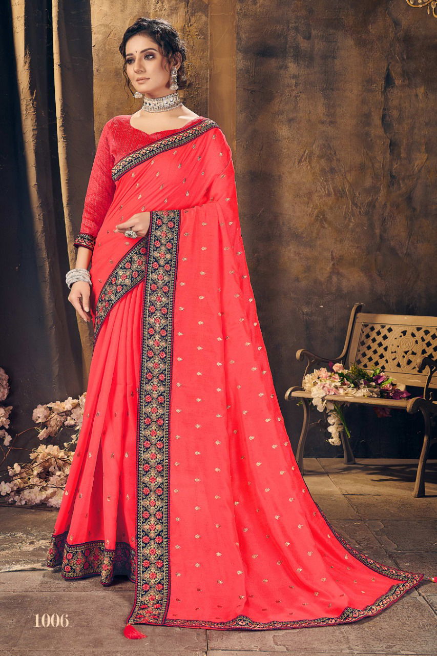 Ronisha Kavvya Festive Wear Silk Heavy Designer Embroidery Saree Collection